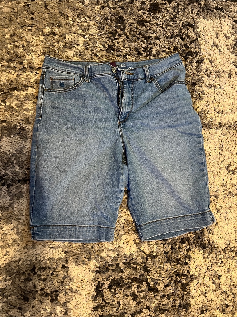 Gloria Vanderbilt Light Blue Denim Bermuda Shorts